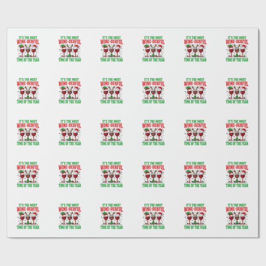 Weihnachtswein-herrliches rotes Weindesign Geschenkpapier (Flach)