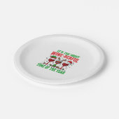 Weihnachtswein-herrliches rotes Weindesign Pappteller (Schrägansicht)