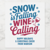 Weihnachtswein im benutzerdefinierten Text Weinetikett (Einzelnes Label)