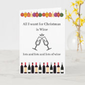 Weihnachtswein Karte (Gelbe Blume)