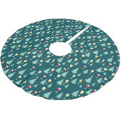 Weihnachtswein Lover Polyester Weihnachtsbaumdecke (Schrägansicht)