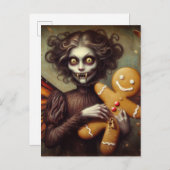 Weihnachtswein mit Lebkuchen Postkarte (Vorne/Hinten)