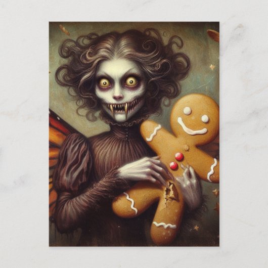 Weihnachtswein mit Lebkuchen Postkarte (Vorderseite)