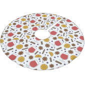 Weihnachtswein mit Pantoletten zeichnend würziger Polyester Weihnachtsbaumdecke (Schrägansicht)