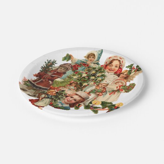 Weihnachtswein Pappteller (Schrägansicht)