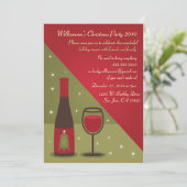 Weihnachtswein-Party Einladung (Stehend Vorderseite)