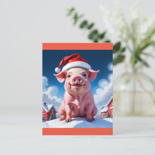 Weihnachtswein Postkarte (Stehend Vorderseite)