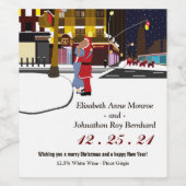 Weihnachtswein-Siegel am Broadway Weinetikett (Einzelnes Label)