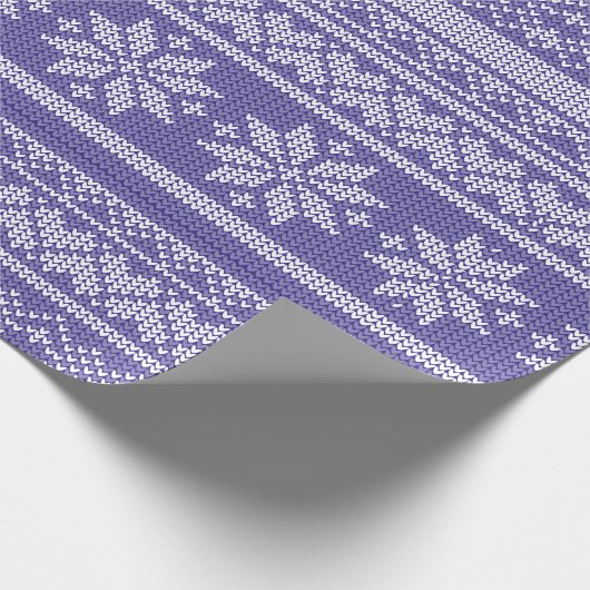 Weihnachtswein Strick Sweater Weihnachtsfeiertag Geschenkpapier (Ecke)