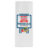 Weihnachtswein und glänzende Weinetiketten Geschenktüte Für Weinflaschen (Vorderseite)