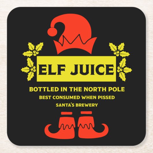 Weihnachtswein und glänzende Weinetiketten Rechteckiger Pappuntersetzer (Vorderseite)