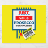 Weihnachtswein und glänzende Weinetiketten Schaumweinetikett (Einzelnes Label)