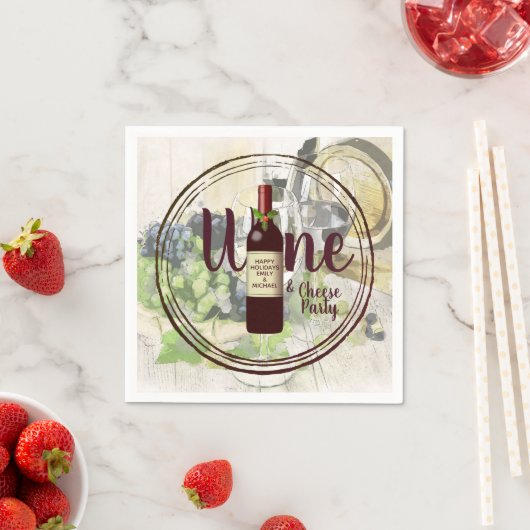 Weihnachtswein und Käse Party Corporate Event Serviette (Beispiel)