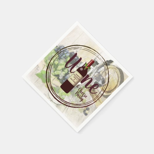 Weihnachtswein und Käse Party Corporate Event Serviette (Ecke)