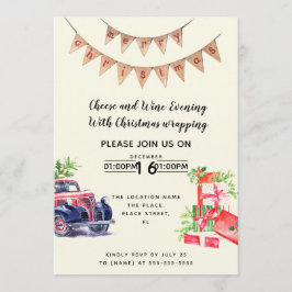 Weihnachtswein und Käse Spendenveranstaltung Einladung