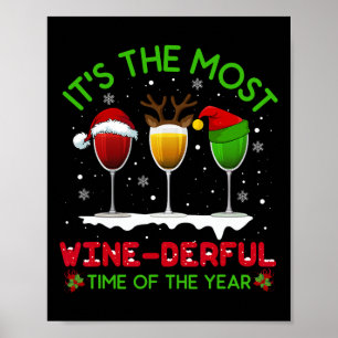 Weihnachtswein Weihnachten Alkohol Pajama PJ Tops Poster