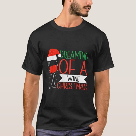 Weihnachtswein Weihnachten Alkohol Pajama T-Shirt (Vorderseite)