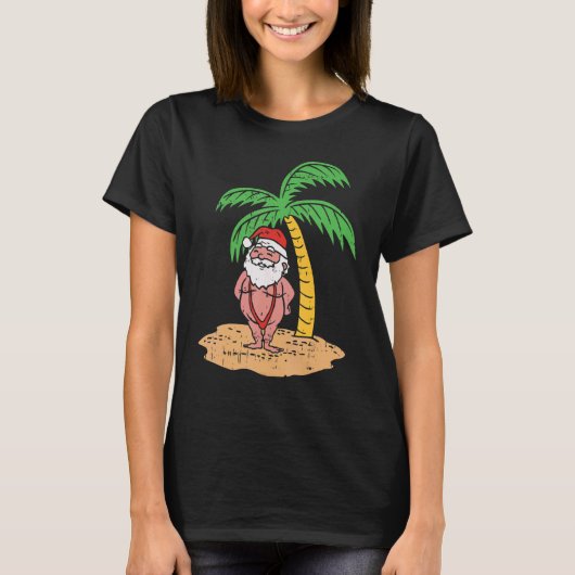 Weihnachtswein Weihnachten im Juli Beach Gif T-Shirt (Vorderseite)