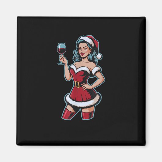Weihnachtswein Weihnachtsfeier Magnet (Vorne)