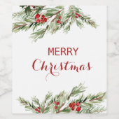 Weihnachtswein, Weihnachtsgeschenk Wein Weinetikett (Einzelnes Label)