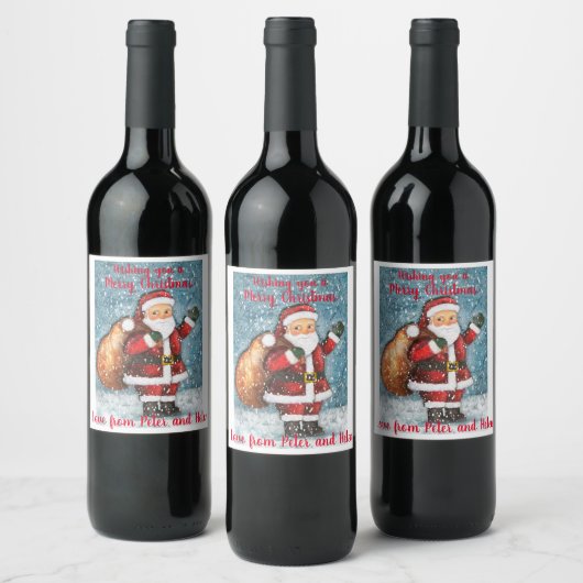 Weihnachtswein Weinetikett (Flaschen)