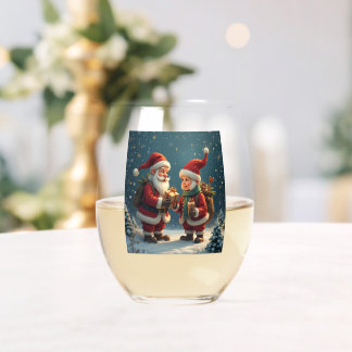 Weihnachtswein Weinglas Ohne Stiel