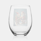 Weihnachtswein Weinglas Ohne Stiel (Rückseite)