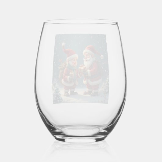 Weihnachtswein Weinglas Ohne Stiel (Rückseite)