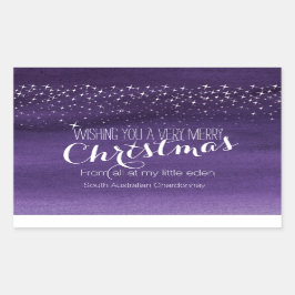 Weihnachtsweinaufkleber Rechteckiger Aufkleber