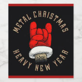 Weihnachtsweinetikett für Schwermetalle Weinetikett (Einzelnes Label)