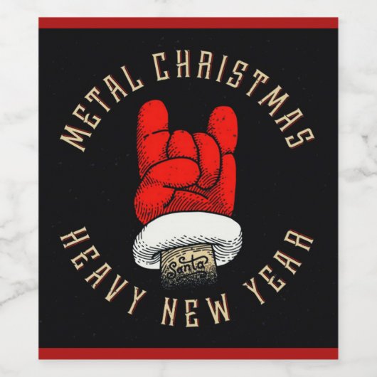 Weihnachtsweinetikett für Schwermetalle Weinetikett (Einzelnes Label)