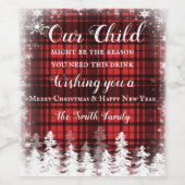 Weihnachtsweinetikett, Lehrergeschenk, unser Kind Weinetikett (Einzelnes Label)