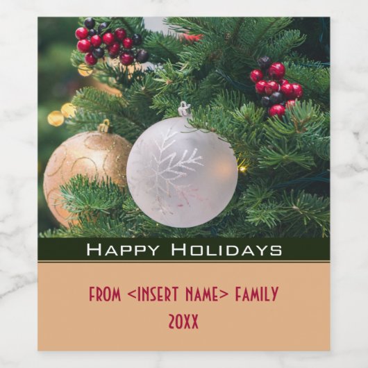 Weihnachtsweinetikett-Set Weinetikett (Einzelnes Label)