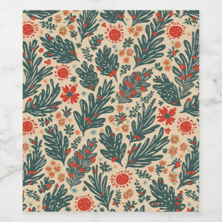 Weihnachtsweinetikett Weinetikett