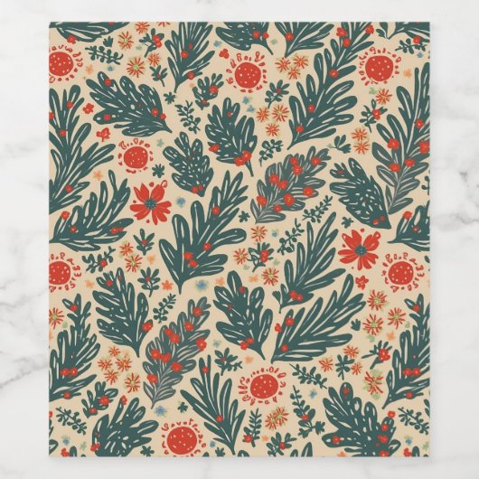 Weihnachtsweinetikett Weinetikett (Einzelnes Label)