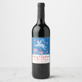 Weihnachtsweinetiketten Weinetikett (Vorderseite)