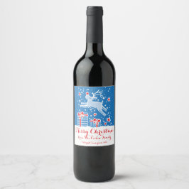 Weihnachtsweinetiketten Weinetikett