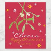 Weihnachtsweinetiketten Weinetikett (Einzelnes Label)