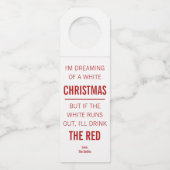 Weihnachtsweinflaschen Tags Flaschenanhänger (Vorderseite)