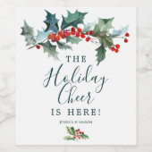 Weihnachtsweinlabel Weinetikett (Einzelnes Label)