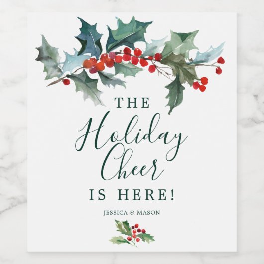 Weihnachtsweinlabel Weinetikett (Einzelnes Label)