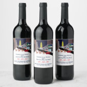 Weihnachtsweinmarke in New York Weinetikett (Flaschen)