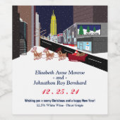 Weihnachtsweinmarke in New York Weinetikett (Einzelnes Label)