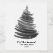 Weihnachtsweinmarke individuell anpassbar weinetikett (Einzelnes Label)