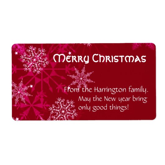 Weihnachtsweinmarke Rot und Weiß (Vorne)