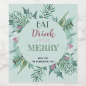 Weihnachtsweinmarke Weinetikett (Einzelnes Label)