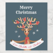 Weihnachtsweinmarke Weinetikett (Einzelnes Label)