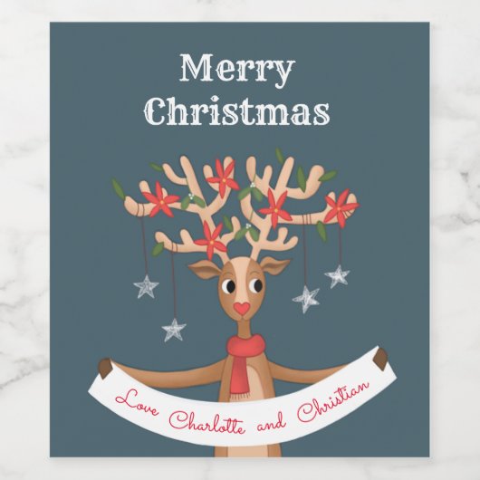 Weihnachtsweinmarke Weinetikett (Einzelnes Label)