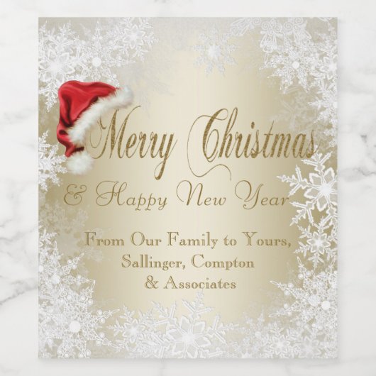 Weihnachtsweinmarken Weinetikett (Einzelnes Label)