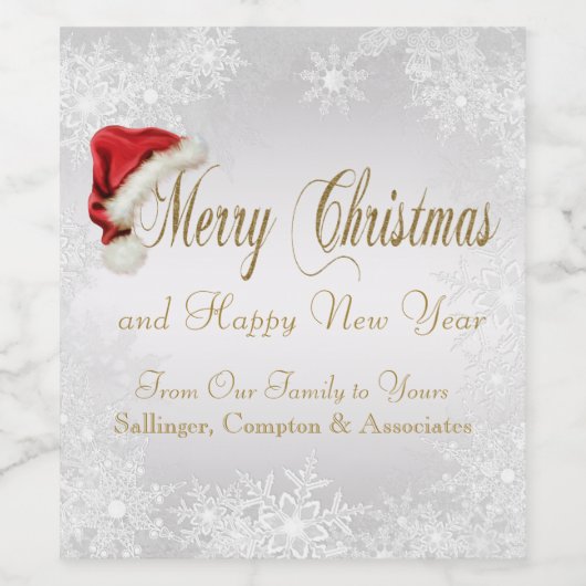 Weihnachtsweinmarken Weinetikett (Einzelnes Label)